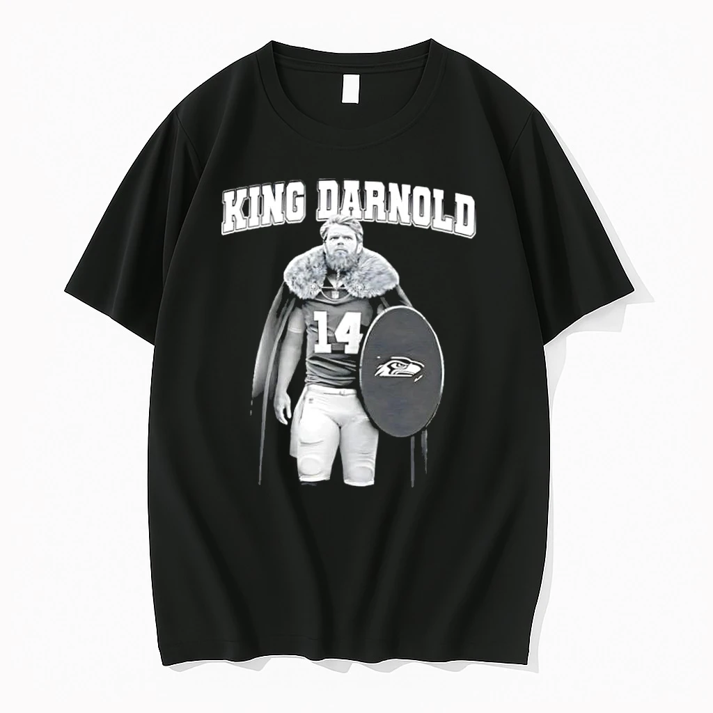 King Sam Darnold 14 Seattle Football Viking Warrior Shield Shirts