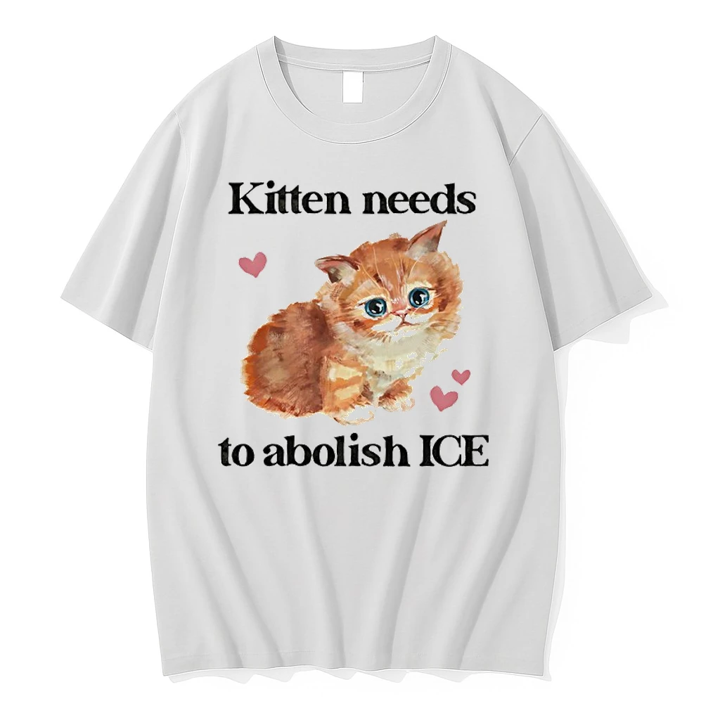 Kitten Needs To Abolish Ice Cartoon Shirts