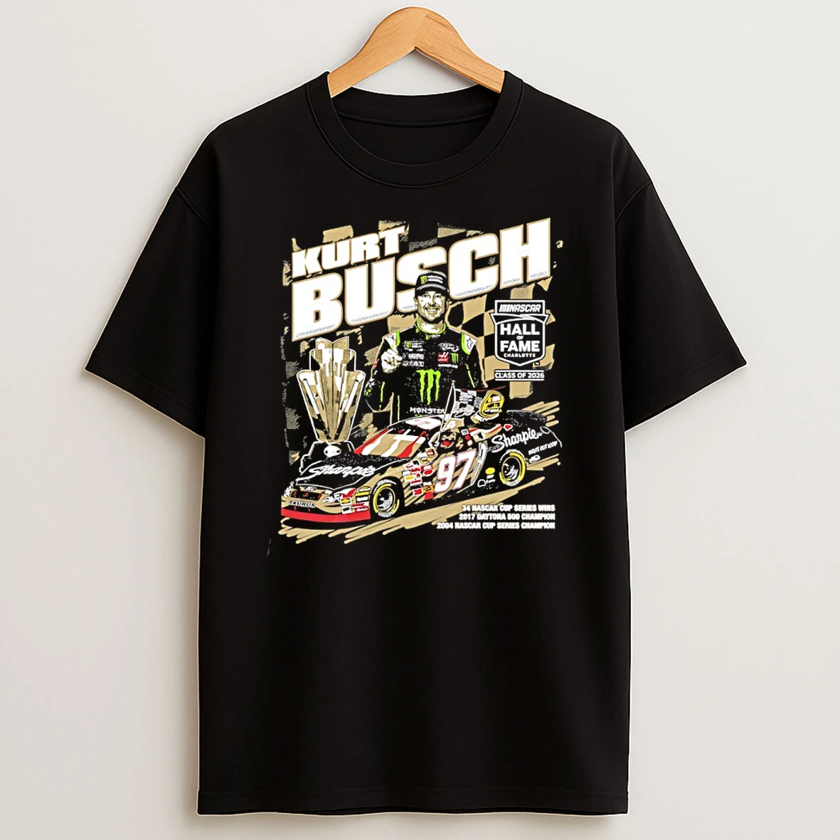 Kurt Busch 97 Nascar Hall Of Fame Class Of 2026 Shirts
