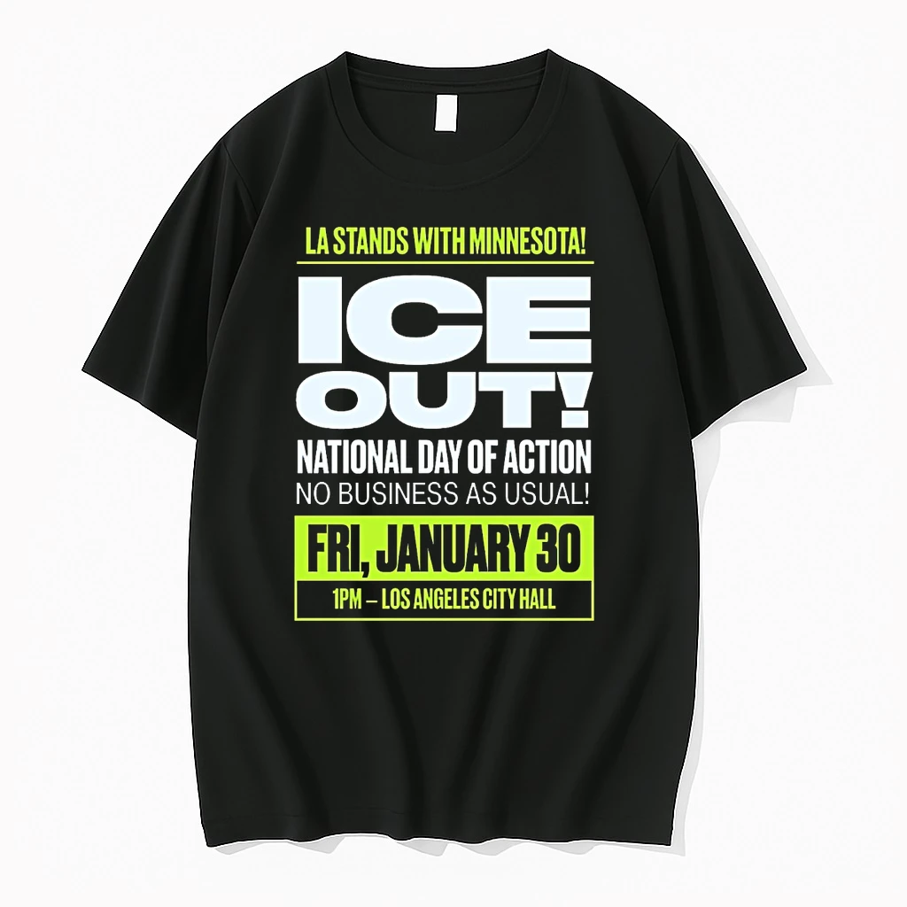 La Stands With Minnesota Ice Out National Day Of Action No Business As Usual January 30 2026 Shirts