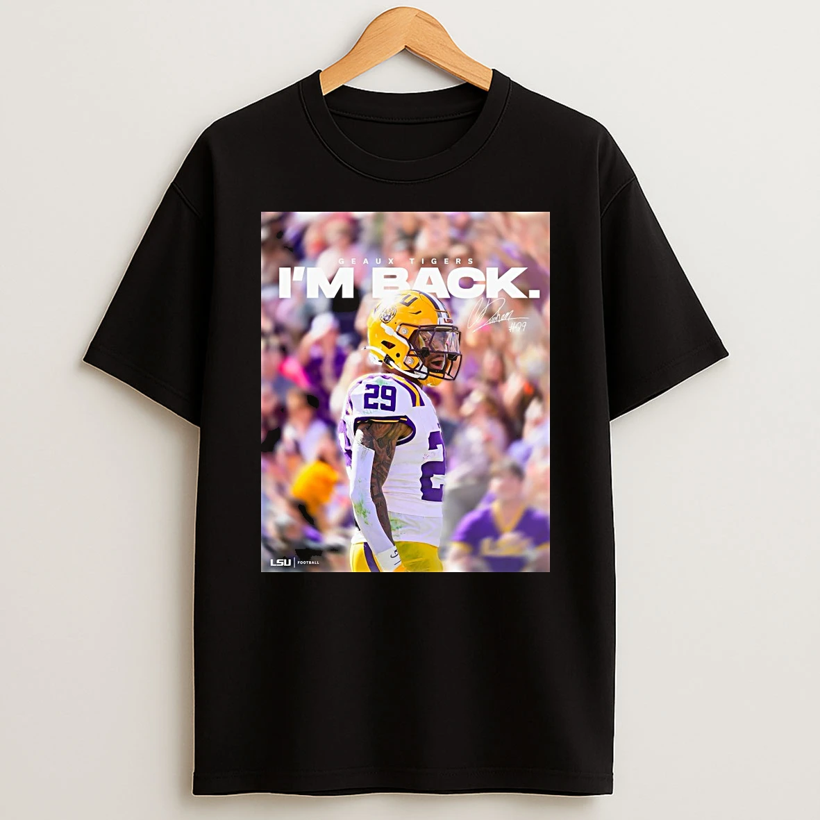 Lsu Tigers Caden Durham Geaux Tigers Im Back Signature Shirts