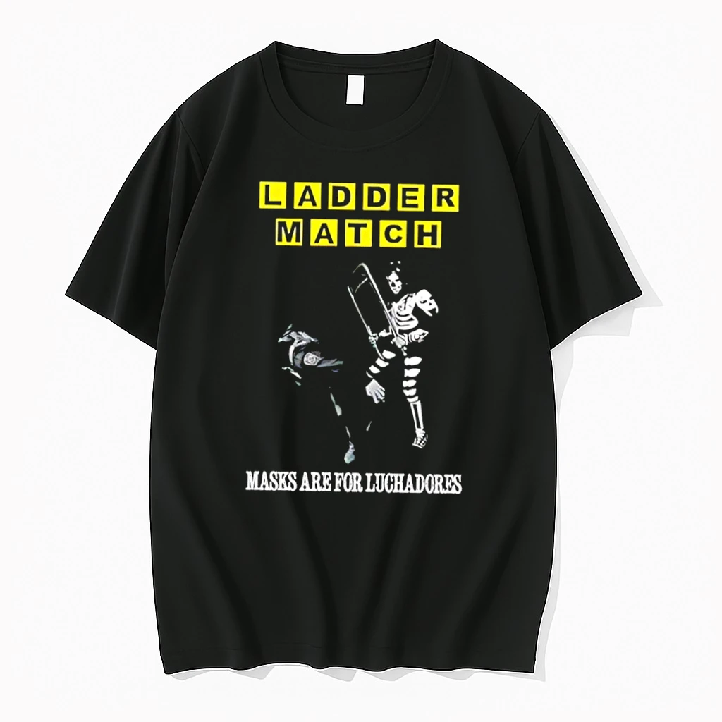 Ladder Match Masks Are For Luchadores Skeleton Wrestler Chair Shot Shirts