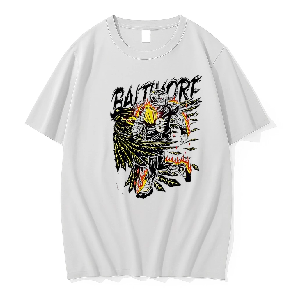 Lamar Jackson Baltimore Ravens Football Skeleton Number 8 Shirts