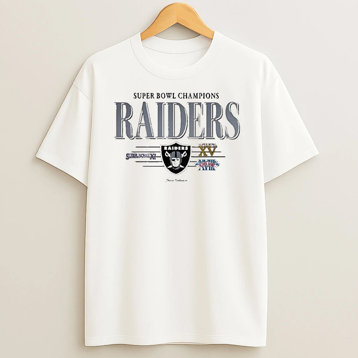 Las Vegas Raiders Super Bowl Champions Xi Xv Xviii Vintage Shirts