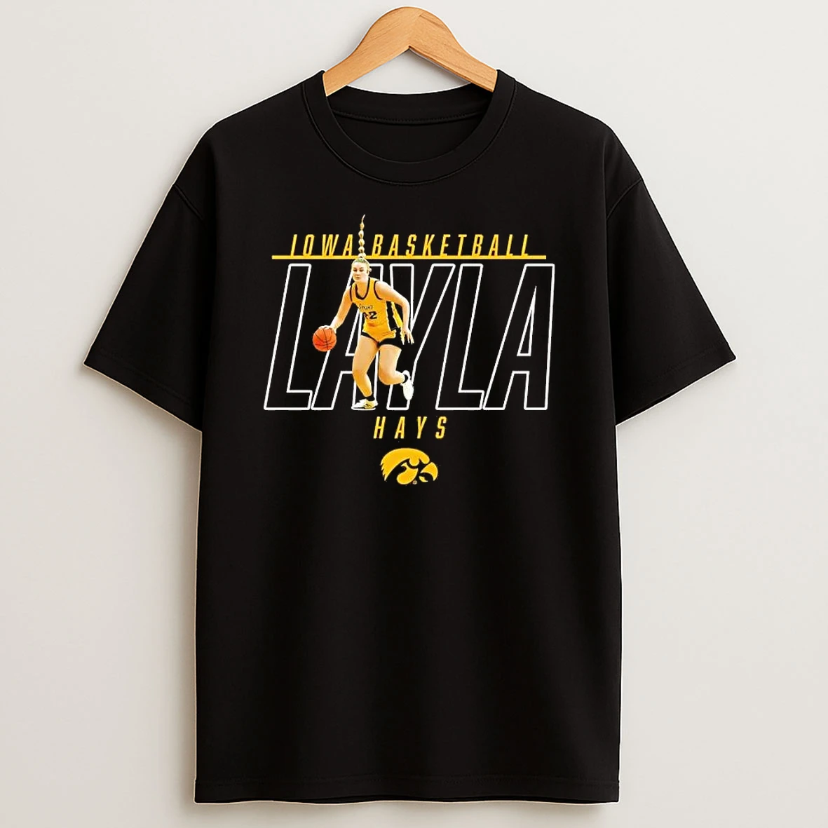 Layla Hays Illustrated Iowa Basketball Shirts