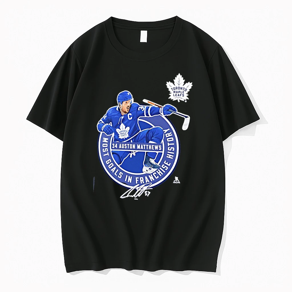 Leafs Auston Matthews Most Goals In Franchise History Signature Shirts