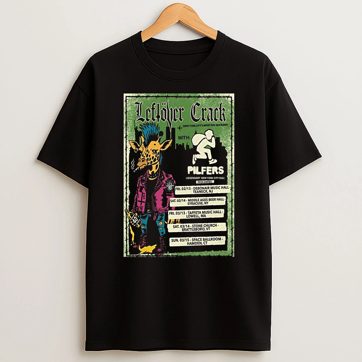 Leftover Crack Northeast America 2026 February March Tour Shirts