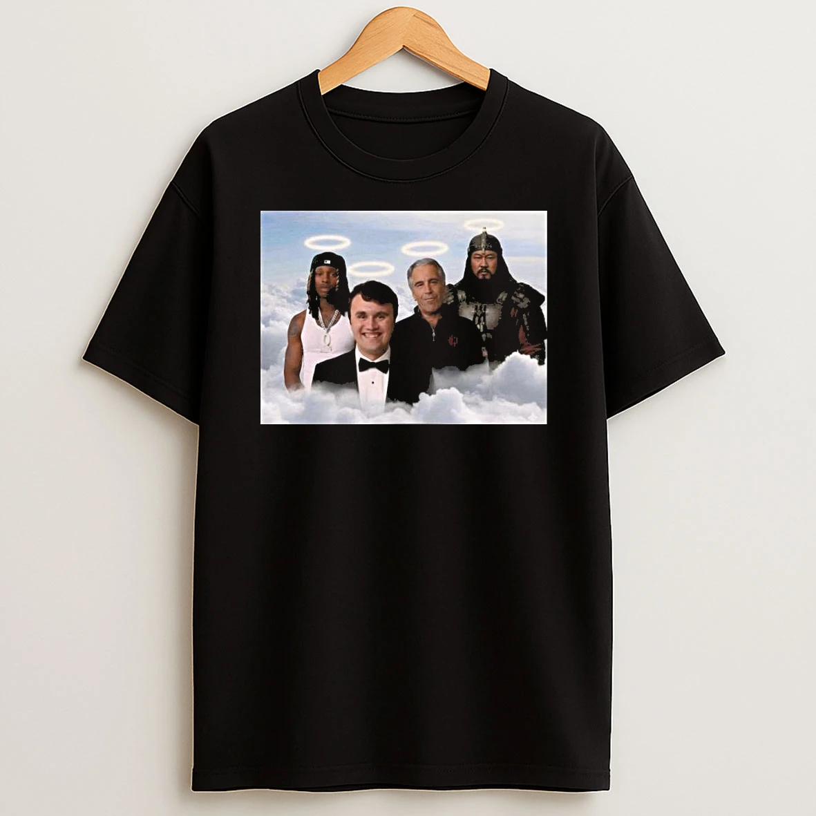 Legends In Heaven Heavy King Von Charlie Kirk Genghis Khan Jeffrey Epstein Shirts