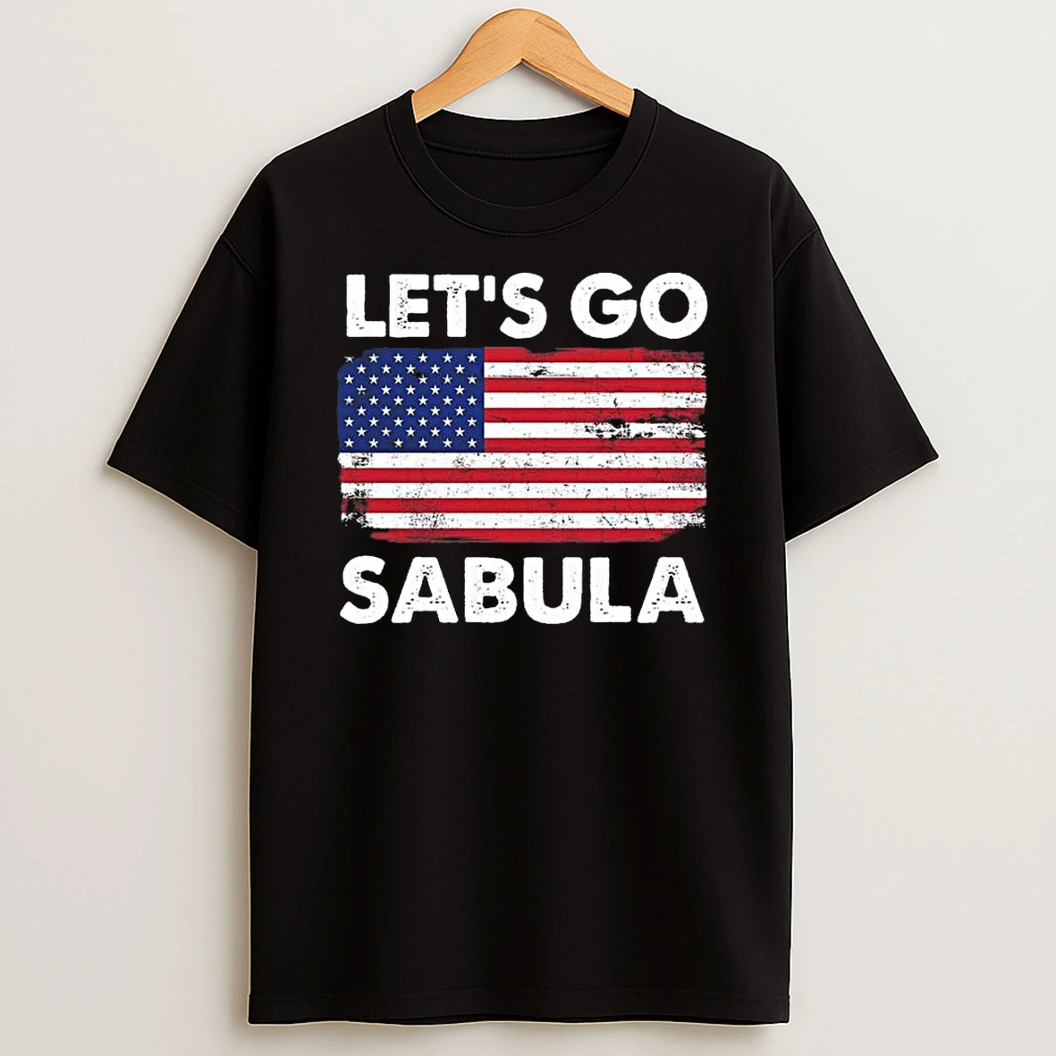Lets Go Sabula American Flag Retro Shirts