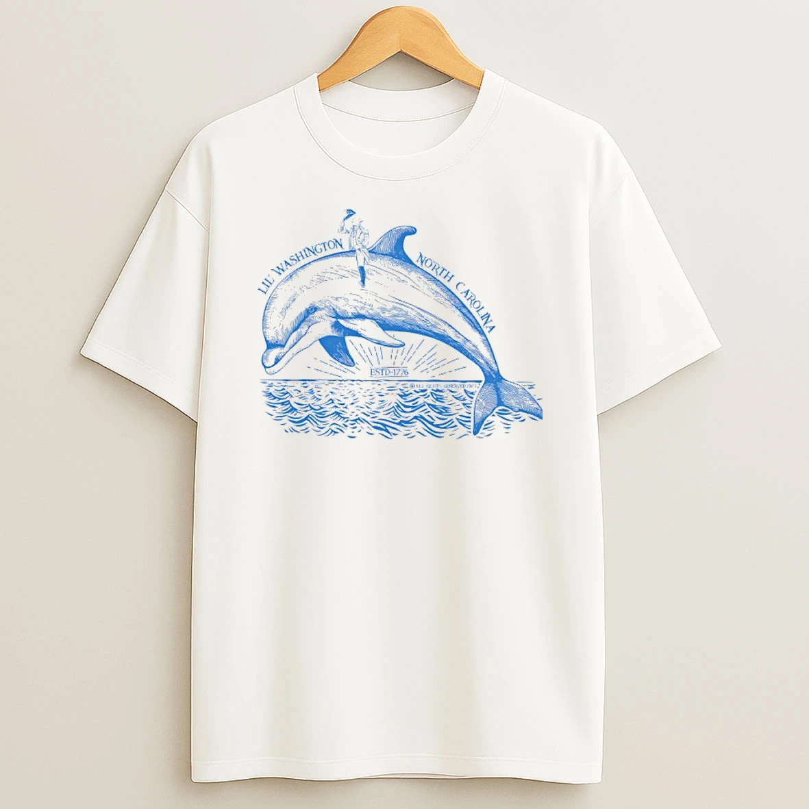 Lill George Washington North Carolina Riding Dolphin Shirts