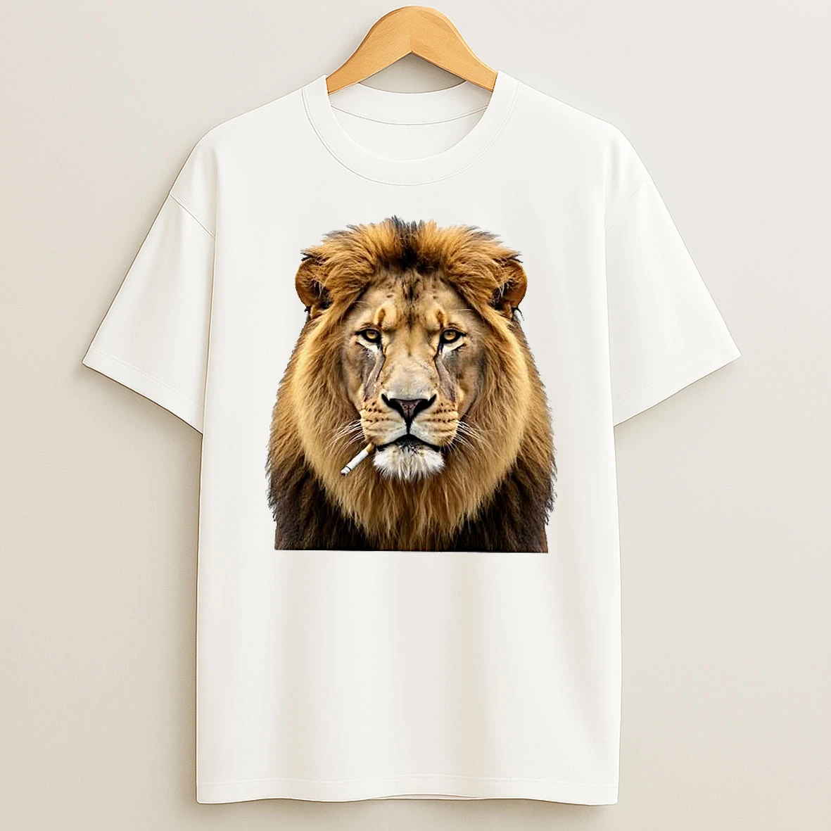 Lion Smoking Cigarette Meme Woman Shirts