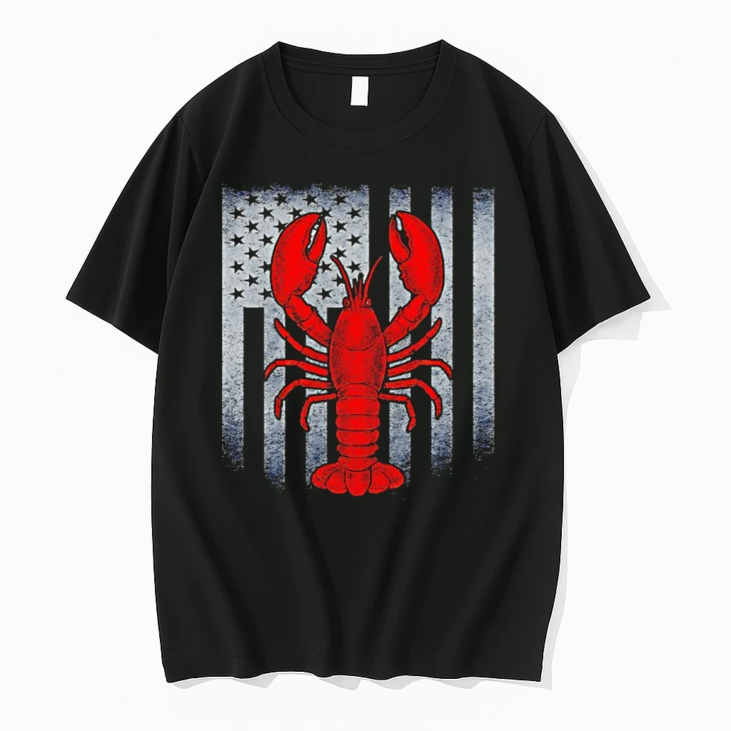 Lobster Patriotic Flag Graphic Shirts
