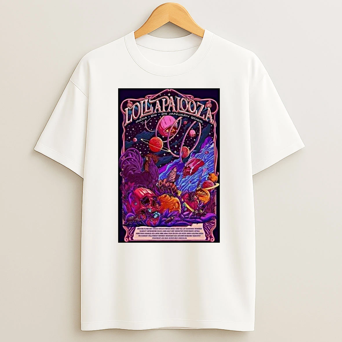 Lollapalooza India New Jan 24 25 2026 Show Shirts