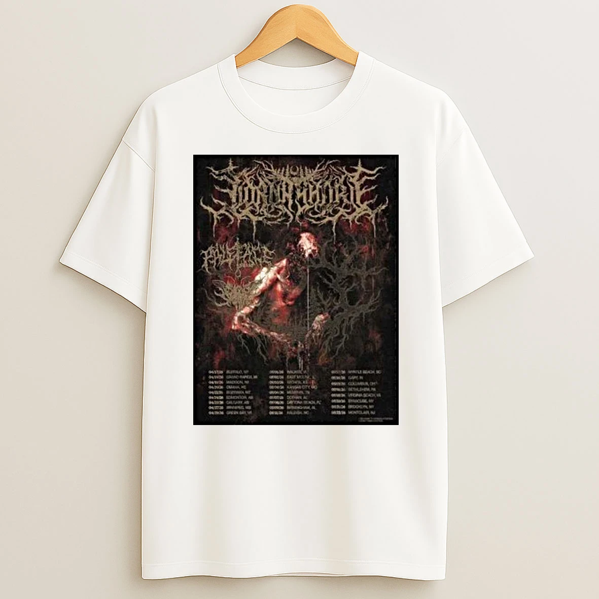 Lorna Shore North America 2026 Tour Schedule Dates With Paleface Swiss And Sign Of The Swarm Shirts