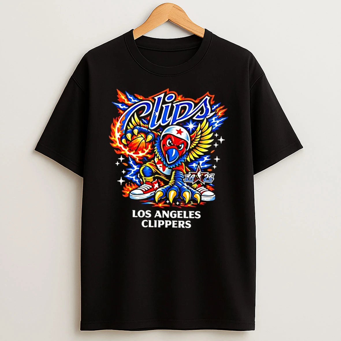 Los Angeles Clippers Chuck The Condor Mascot Basketball Graphic Shirts
