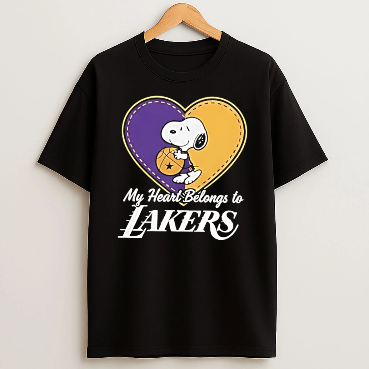 Los Angeles Lakers X Snoopy Cartoon Valentine 2026 Shirts