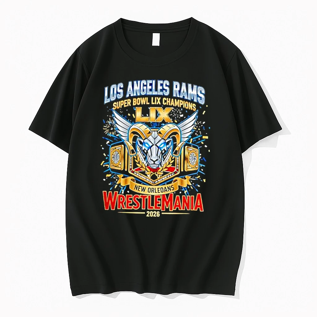 Los Angeles Rams Super Bowl Lix Champions Wwe Shirts