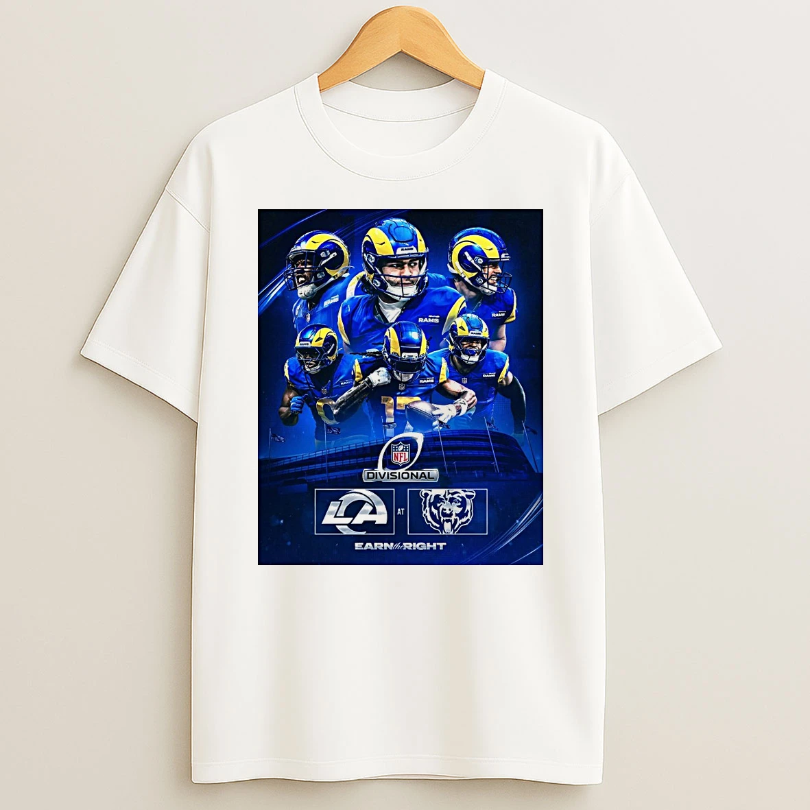Los Angeles Rams Vs Chicago Bears 2025 Nfl Divisional Earn The Right Shirts