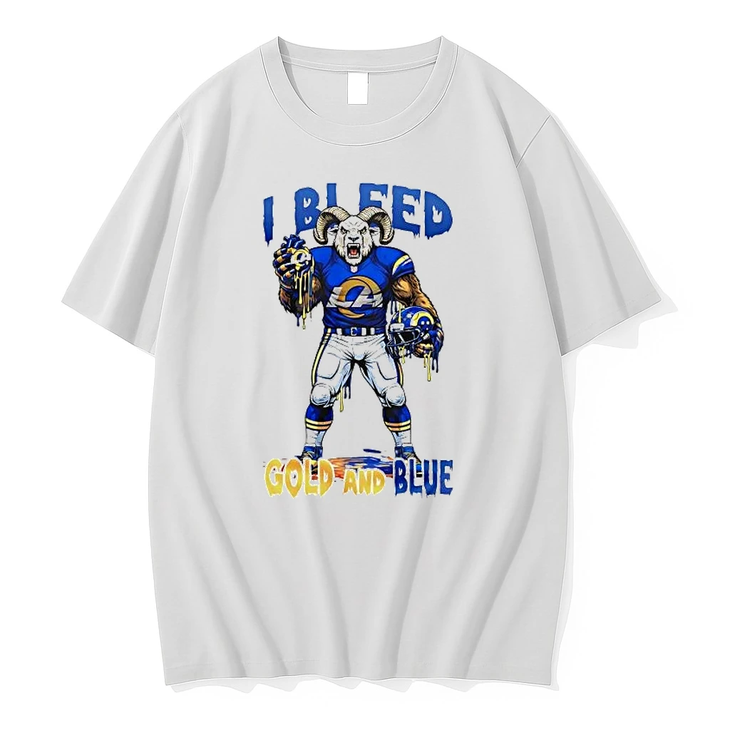Los Angeles Rams Mascot I Bleed Gold And Blue Shirts