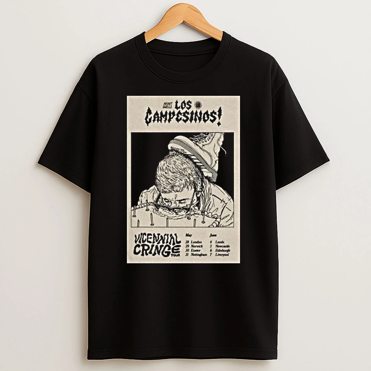 Los Campesinos The Vicennial Cringe Tour 2026 Shirts