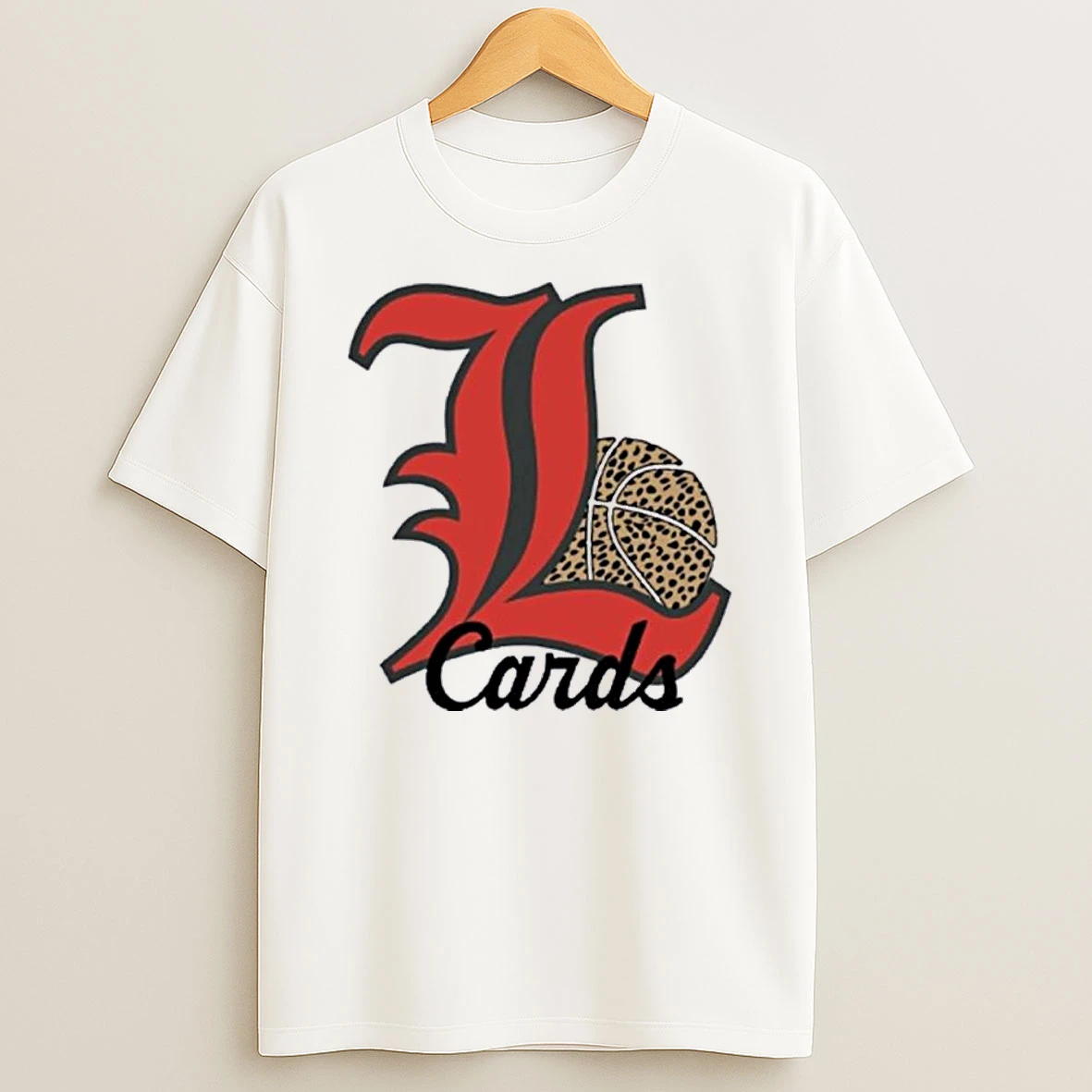 Louisville Cardinal Jumbo L Cards Leopard Basketball Shirts