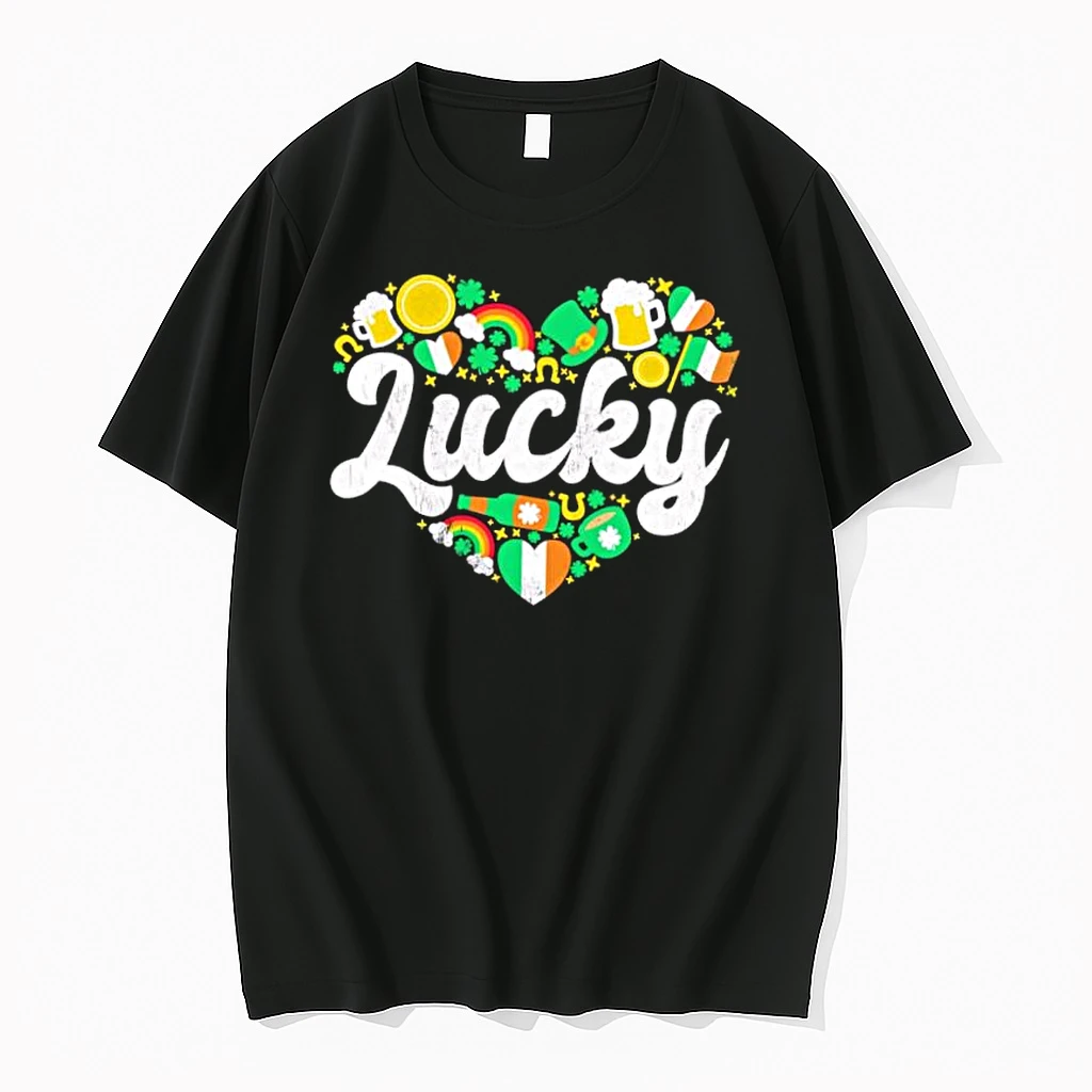 Lucky Heart Patricks Day Retro Shirts