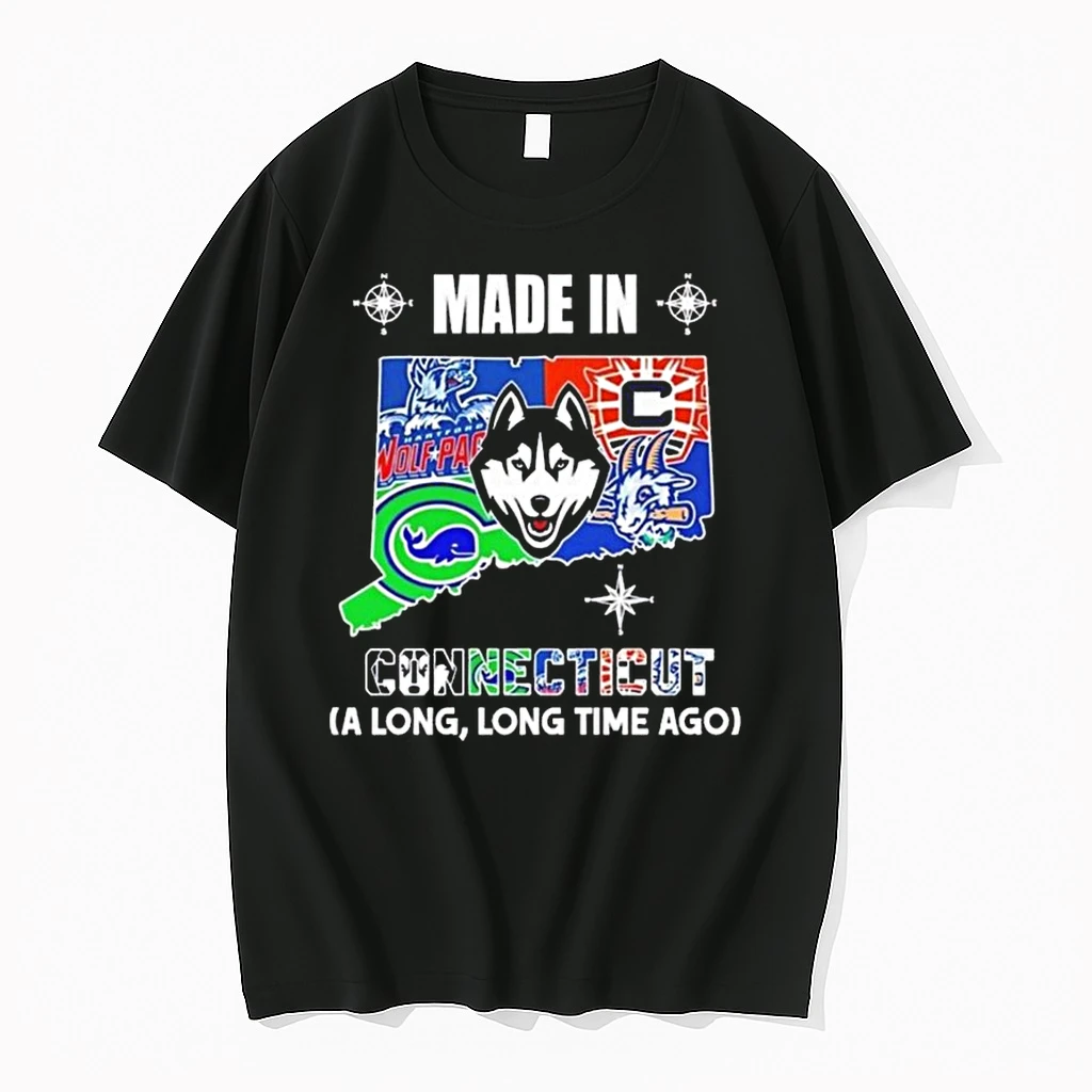 Made In Connecticut A Long Long Time Ago State Logo Map 2026 Shirts