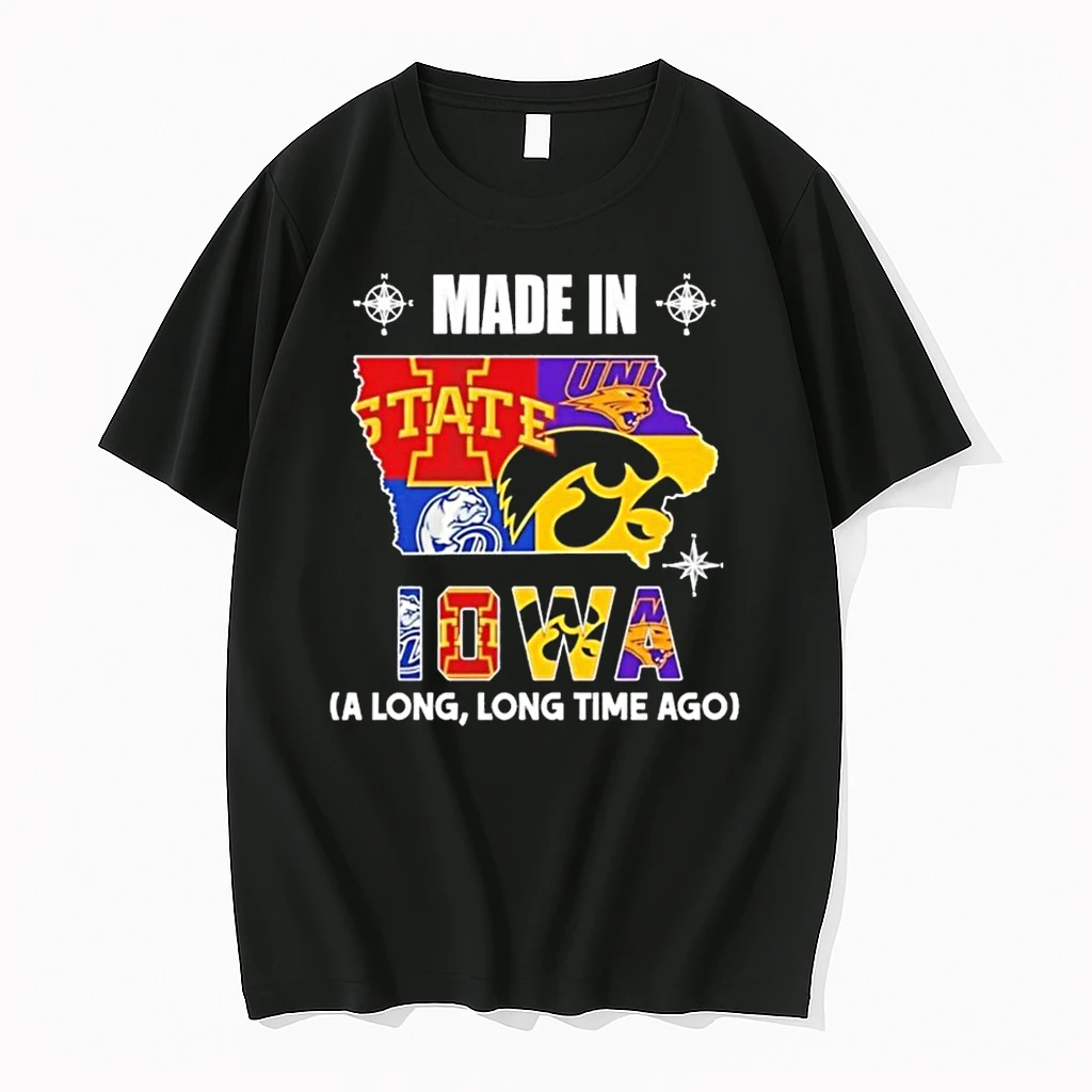 Made In Iowa A Long Long Time Ago State Logo Map 2026 Shirts