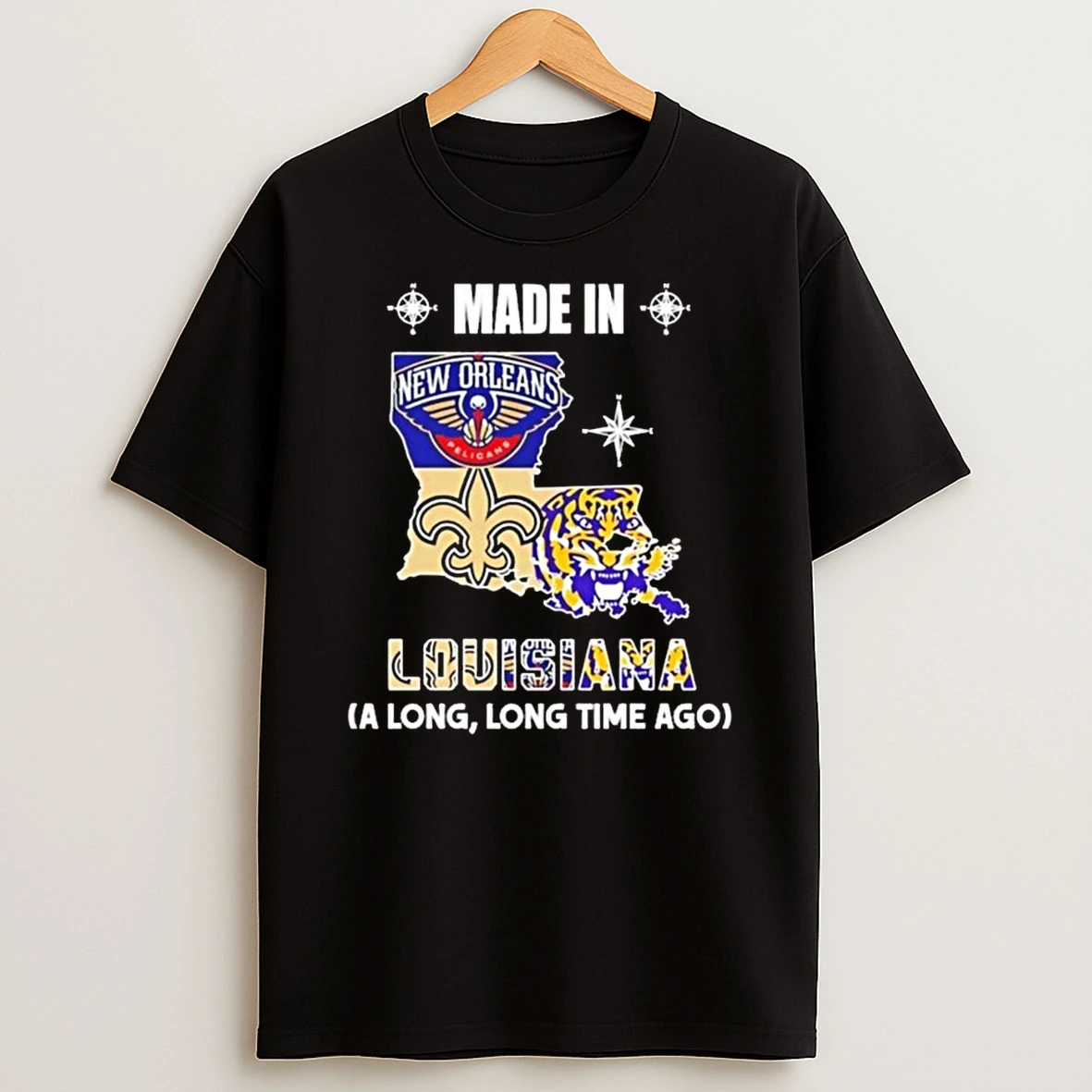 Made In Louisiana A Long Long Time Ago State Logo Map 2026 Shirts