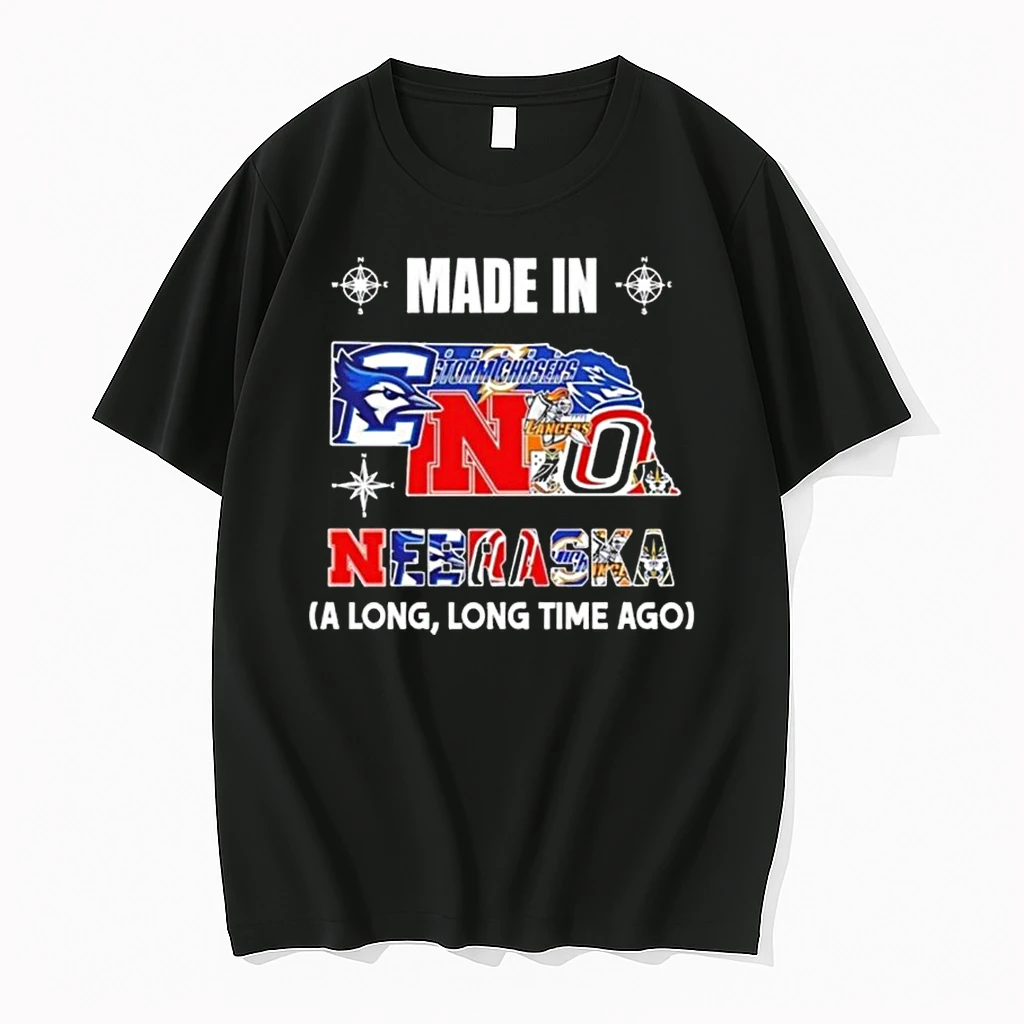 Made In Nebraska A Long Long Time Ago State Logo Map 2026 Shirts