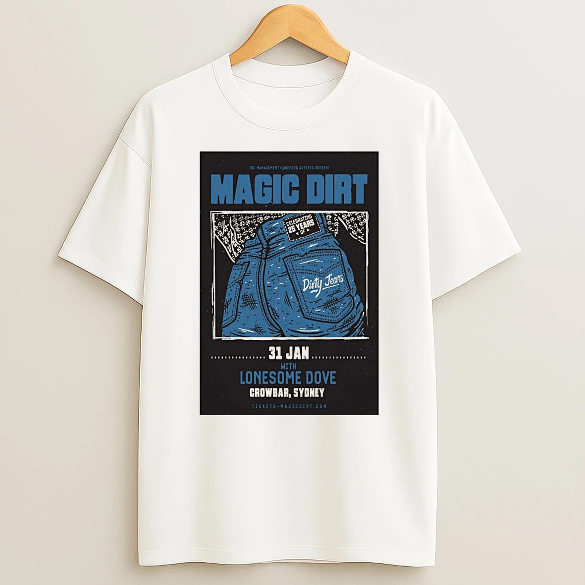 Magic Dirt Crowbar Sydney January 31 2026 Shirts