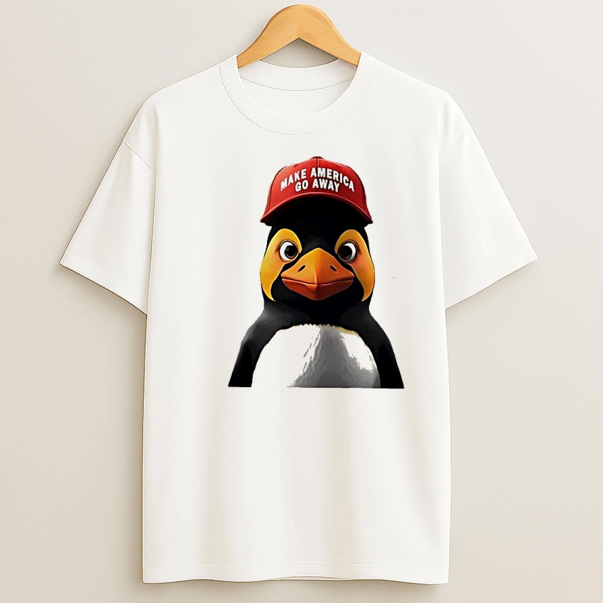 Make America Go Away Red Hat Penguin Character Shirts