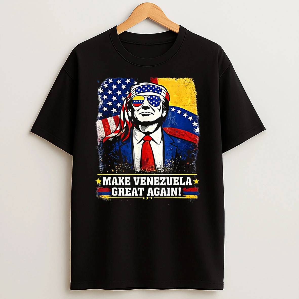 Make Venezuela Great Again Trump American Flag Shirts
