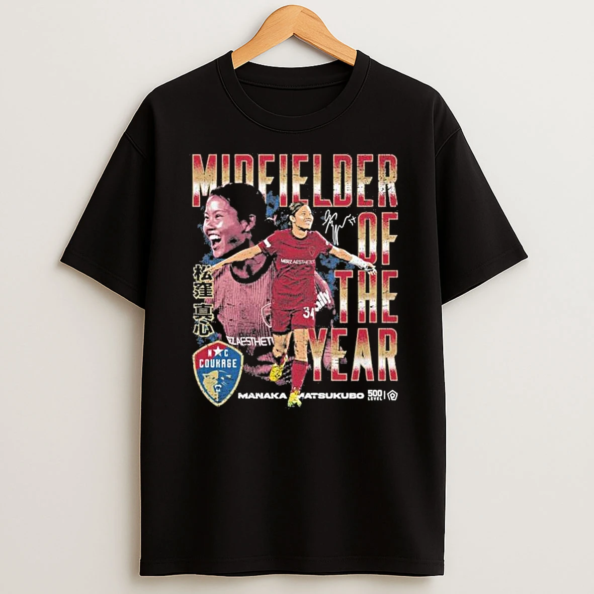 Manaka Matsukubo North Carolina Courage 2025 Midfielder Of The Year Shirts