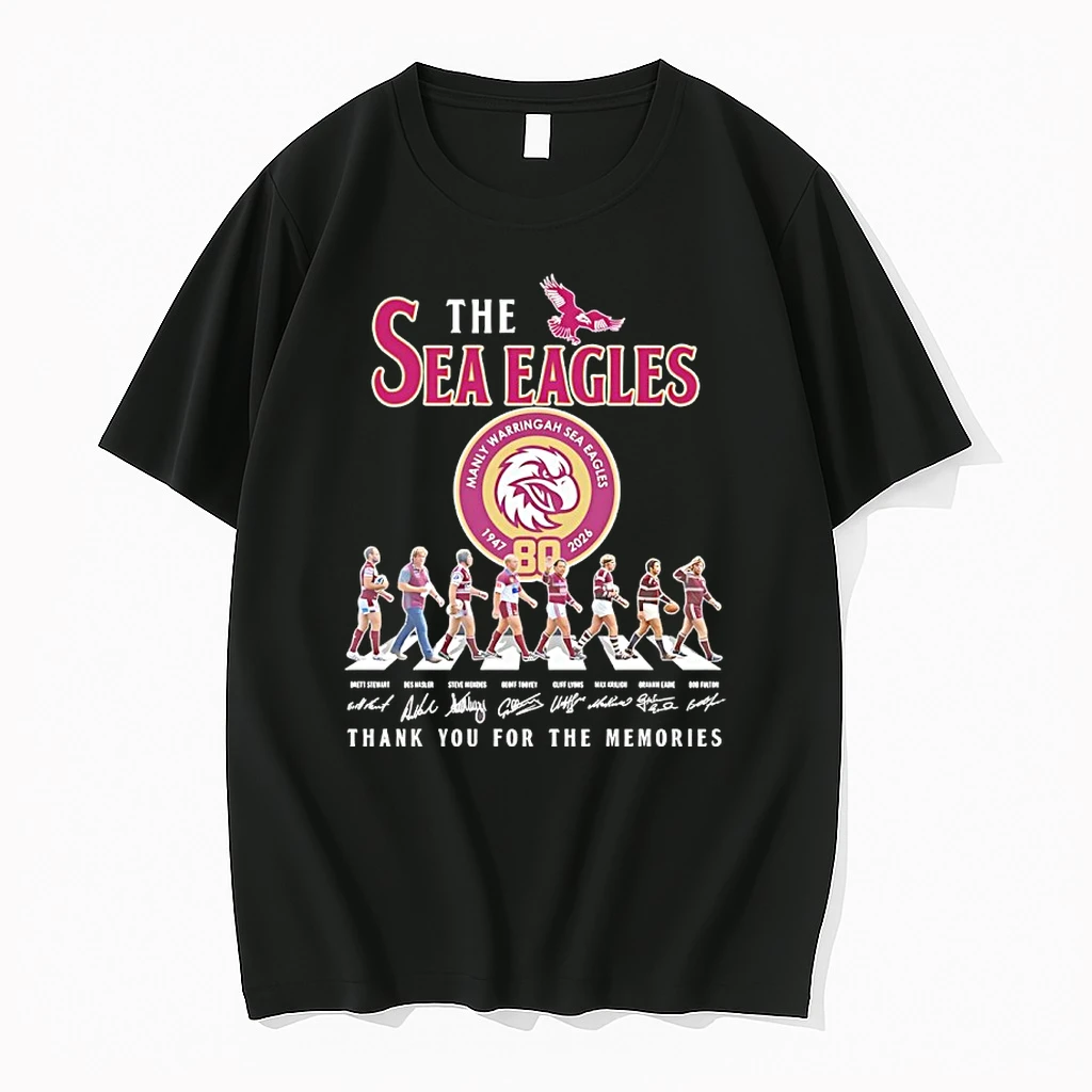 Manly Warringah Sea Eagles 80th 1947 2026 Thank You For The Memories Signatures Shirts