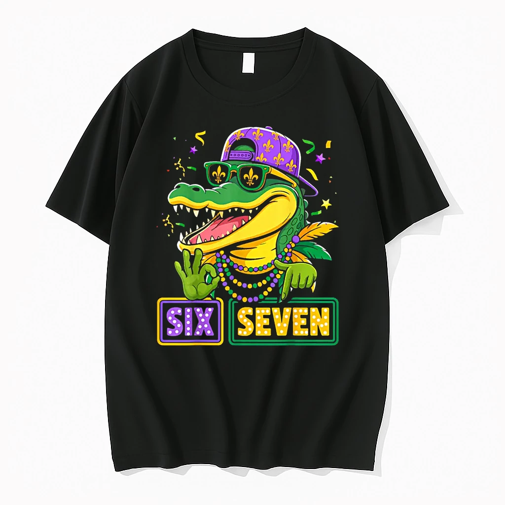 Mardi Gras 67 Alligator Mardigator Six Seven Funny Bruh 6 7 Shirts