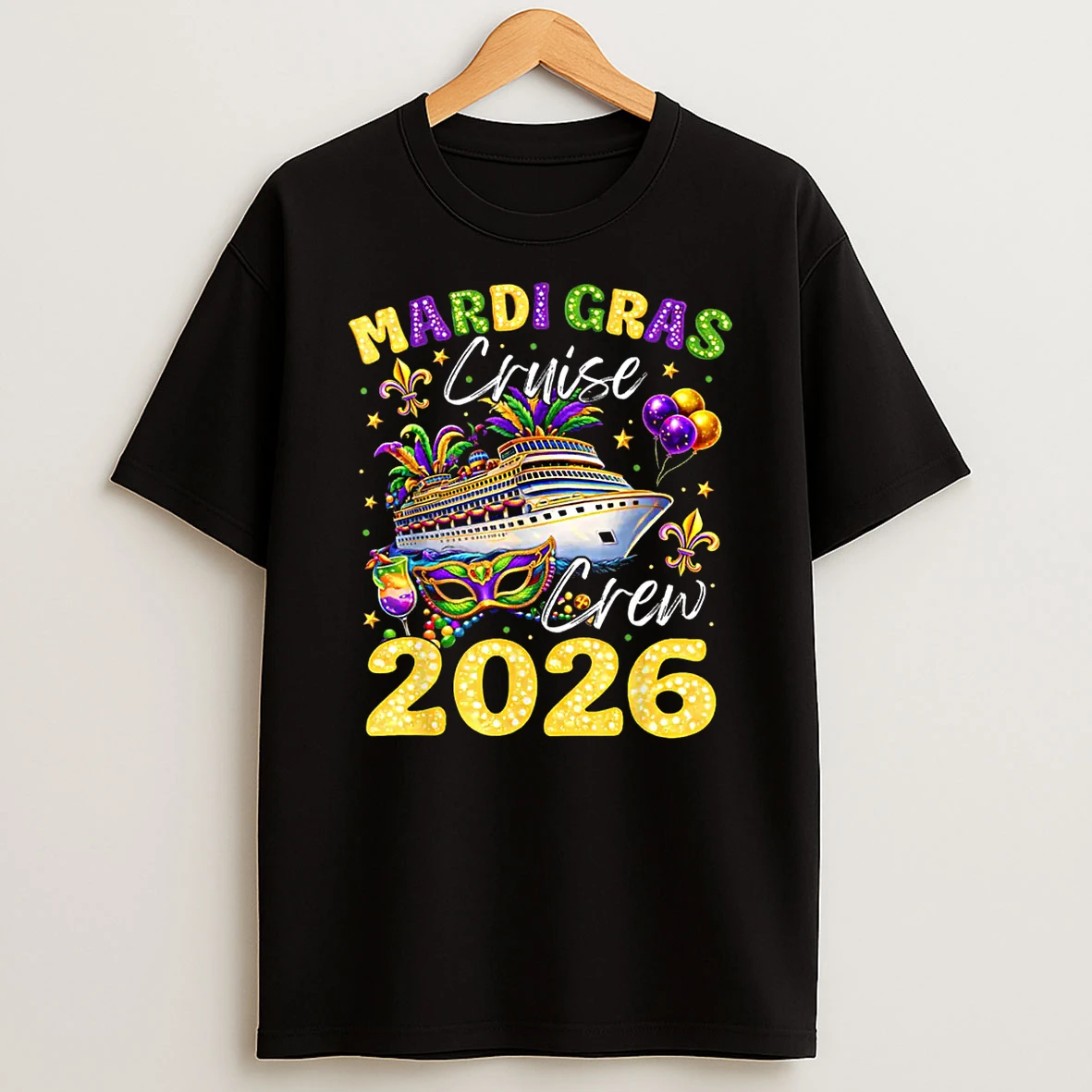 Mardi Gras Cruise Crew 2026 Trip New Orleans Family Matching Shirts