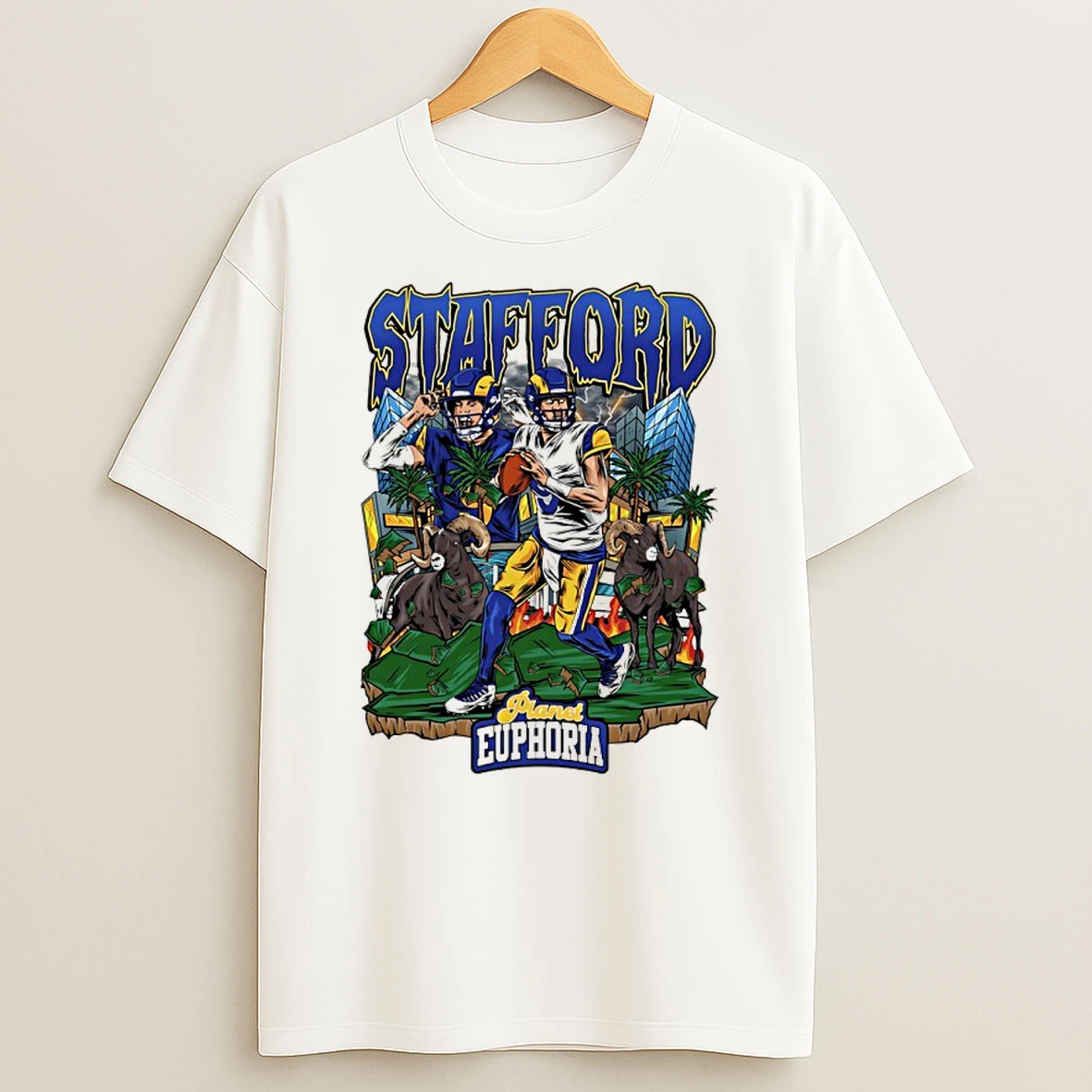 Matt Stafford Los Angeles Rams Football Player Graphic Art Shirts