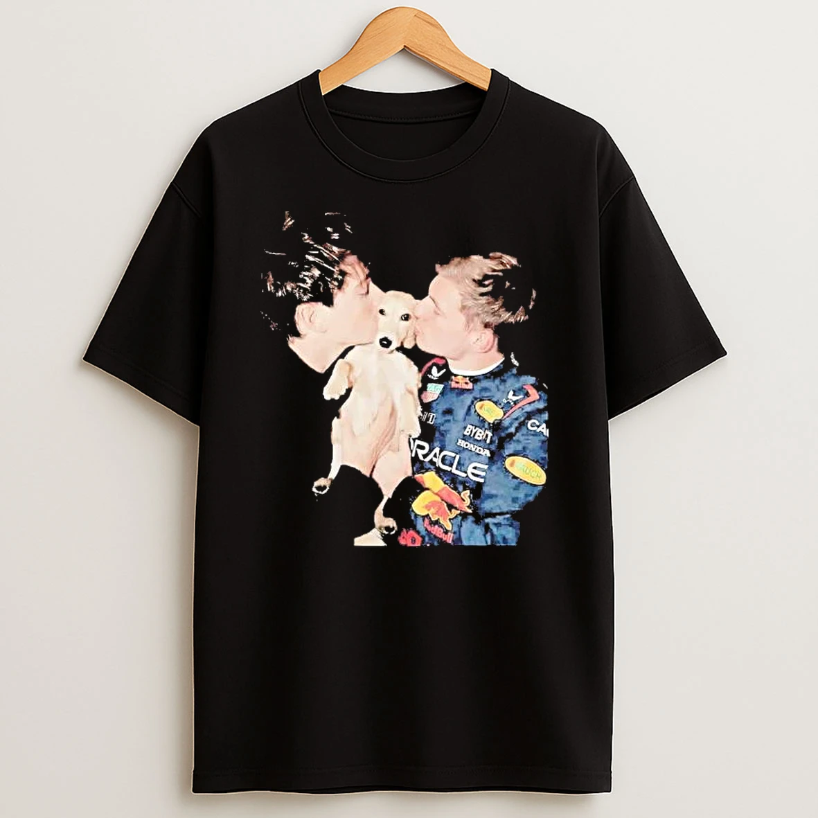 Max Verstappen And Charles Leclerc Kissing Dog Shirts