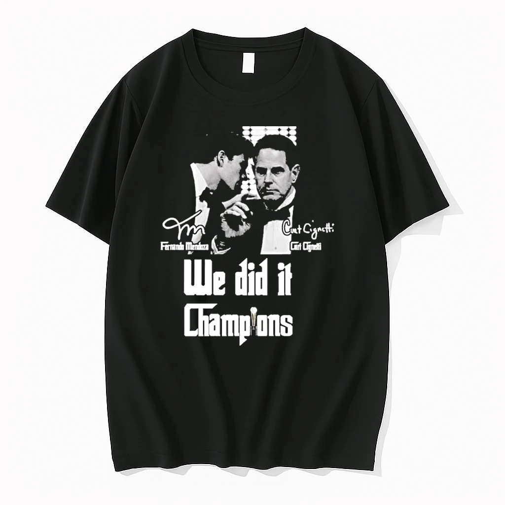 Mendoza And Cignetti We Did It Champions Hoosier Father Shirts