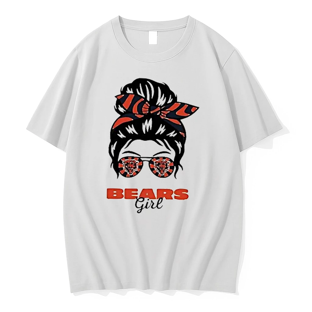 Messy Bun Chicago Bears Girl Shirts