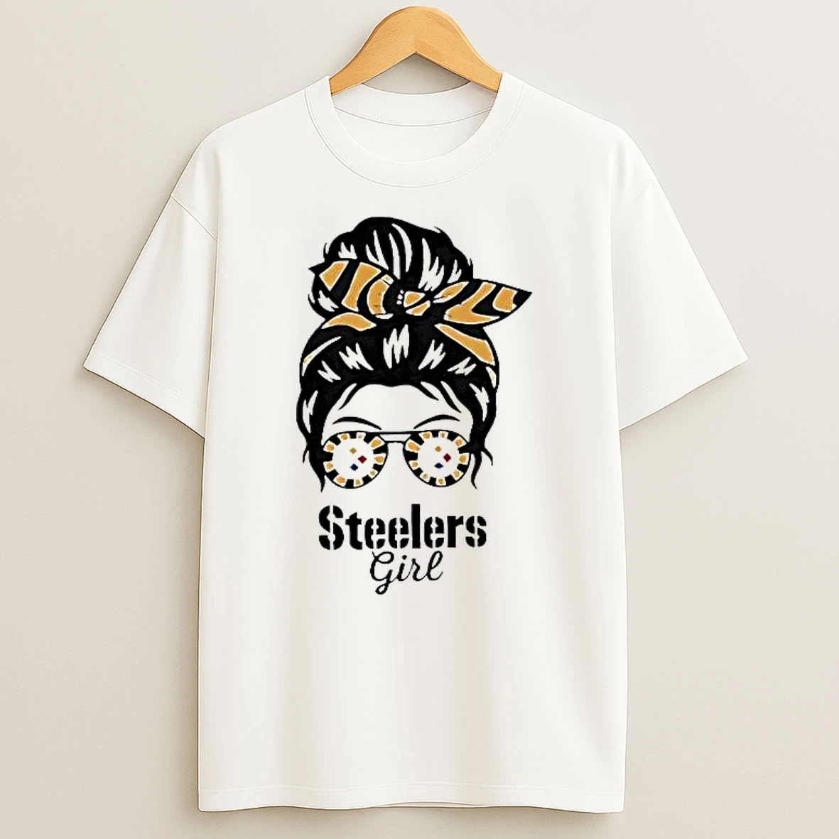 Messy Bun Steelers Girl Shirts