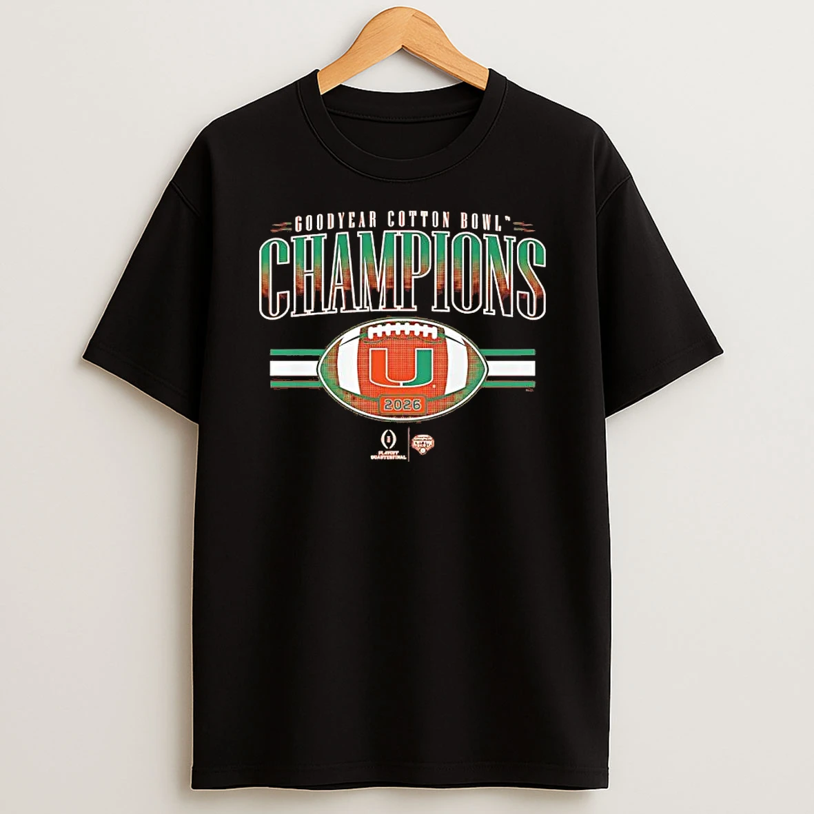 Miami Football 2026 Cfp Cotton Bowl Champions Shirts