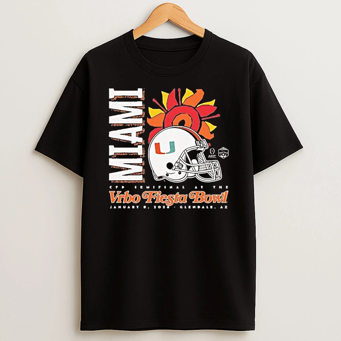 Miami Hurricanes 2026 Cfp Semifinal At The Fiesta Bowl Helmet Shirts