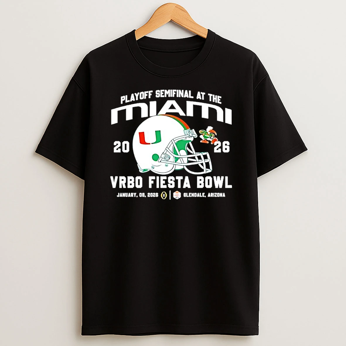 Miami Hurricanes 2026 Cotton Bowl Champions Helmet Shirts