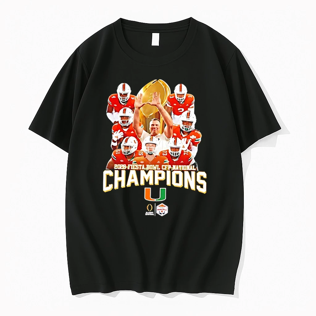 Miami Hurricanes 2026 Fiesta Bowl Champions All Team Shirts