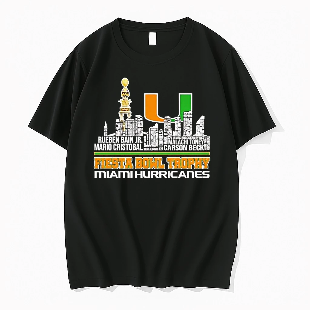 Miami Hurricanes 2026 Fiesta Bowl Trophy Players Names Shirts