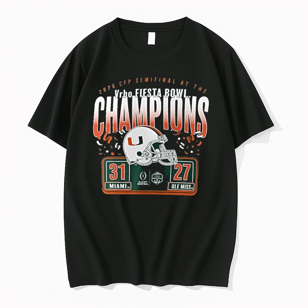 Miami Hurricanes Cfp 2026 Fiesta Bowl Champions Scoring Drive Shirts