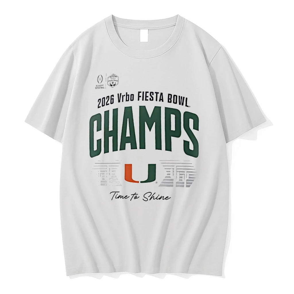 Miami Hurricanes Cfp 2026 Fiesta Bowl Champions Time To Shine Shirts