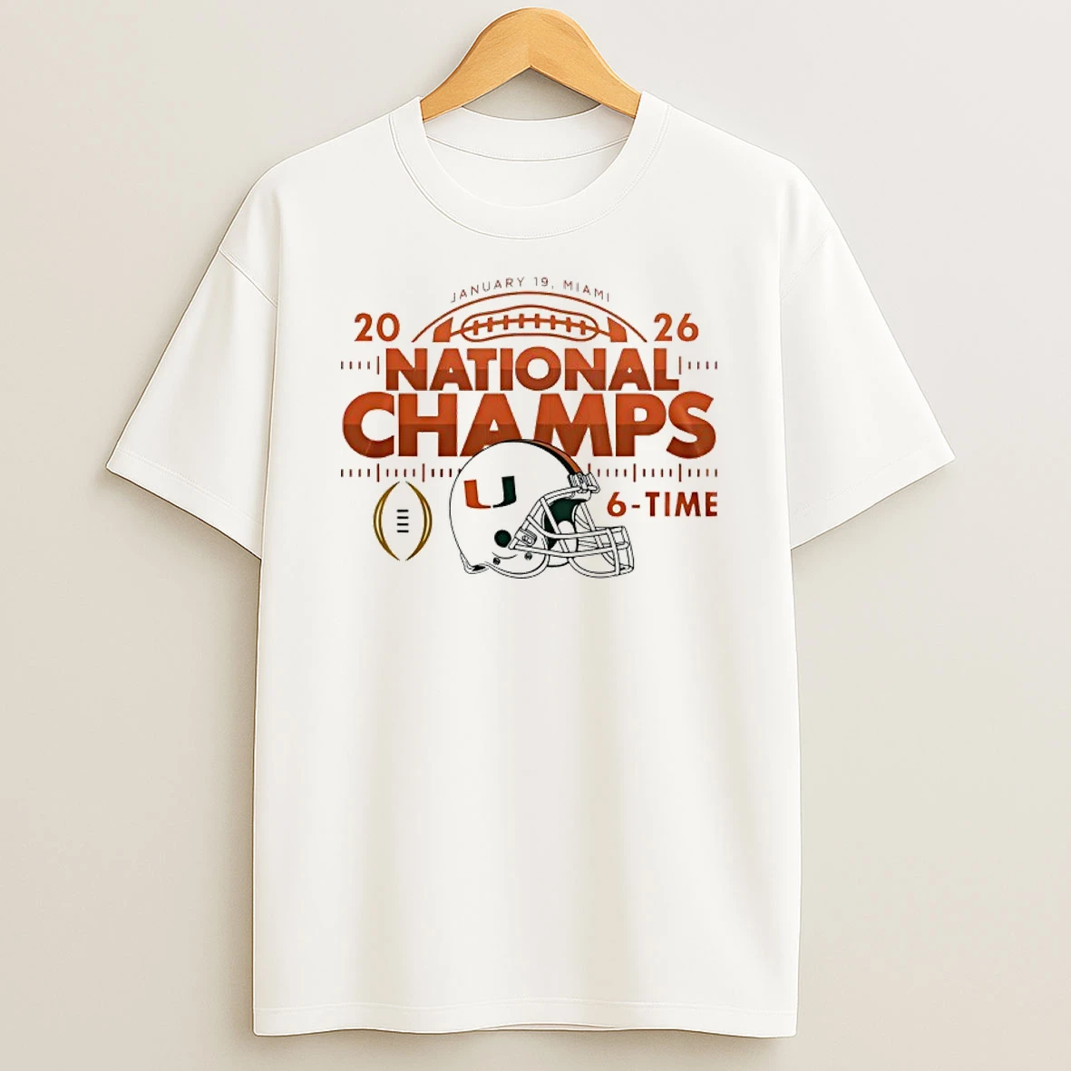 Miami Hurricanes Cfp National Champions 2026 Helmet Shirts